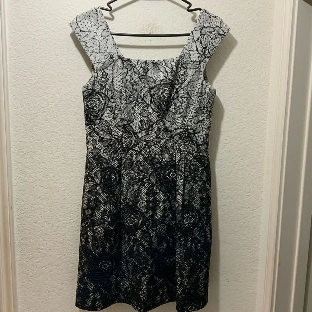 Anthropologie Yoana Baraschi Floral Lace Jacquard Pleated Dress Women’s 4